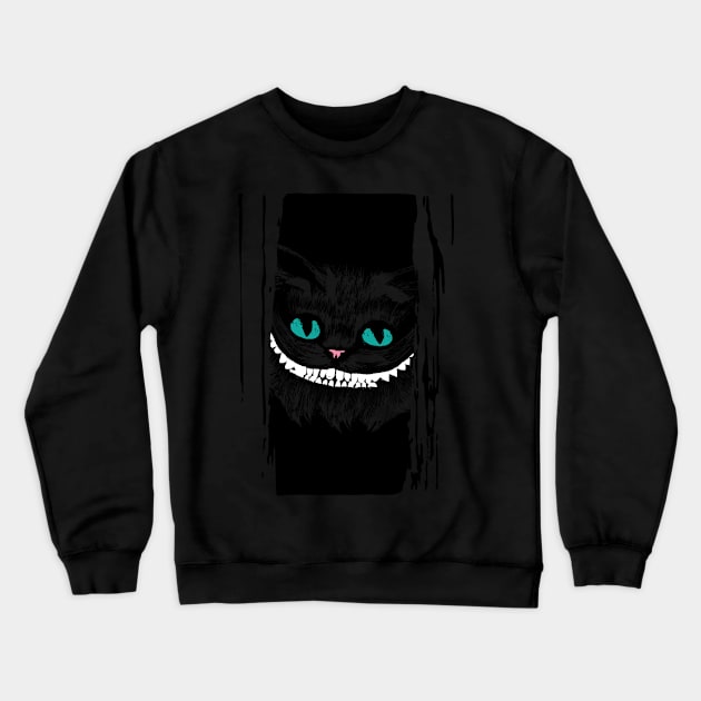 Here's Cheshire! Crewneck Sweatshirt by Daletheskater